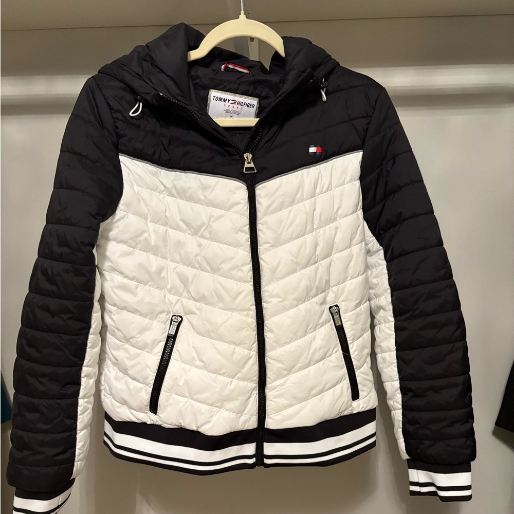 Tommy Hilfiger Black and White Quilted Jacket